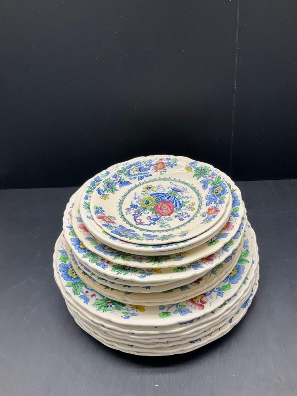 Set of 16 Vintage Mason’s Strathmore Ironstone China Dishes